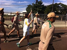 Tocha Olímpica segue para o Estádio Willie Davids